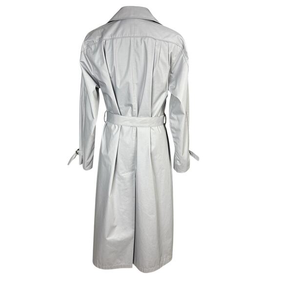London Fog Maincoats Women Sze 14 Bluish Gray Belted Weather Classic Trench Coat - Picture 3 of 12